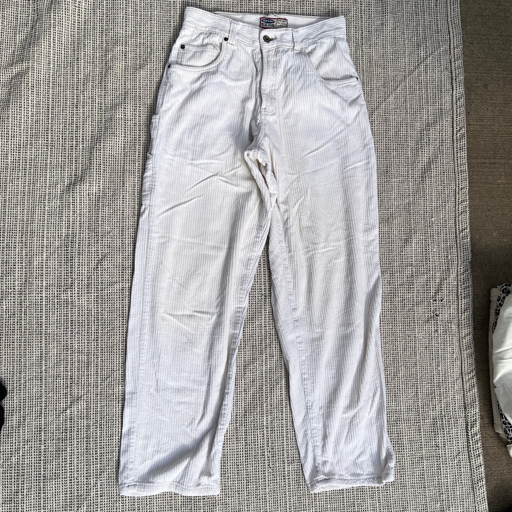 Vintage OLD NAVY  White Corduroy Utility Pants